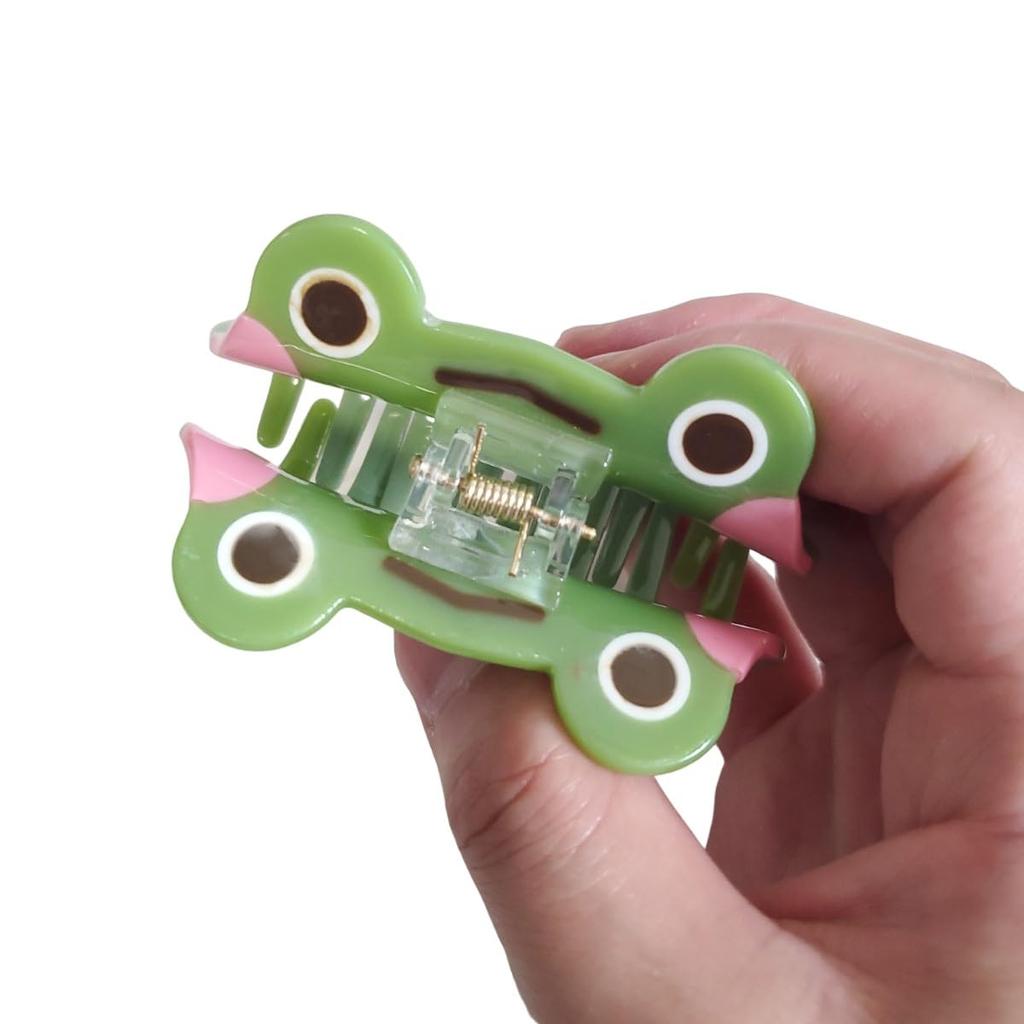 Cute Small Frog Hair Clips,Cellulose Acetate Hair Clips,Big Claw Clips for Girl,Hair Accessories