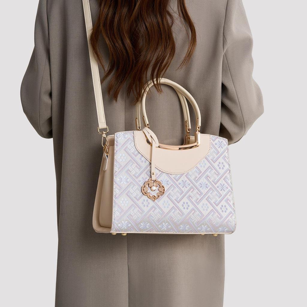 Guangxi Zhuang Brocade Women's Large-Capacity Handbag, 2026 New Style High-End Shoulder & Crossbody Bag