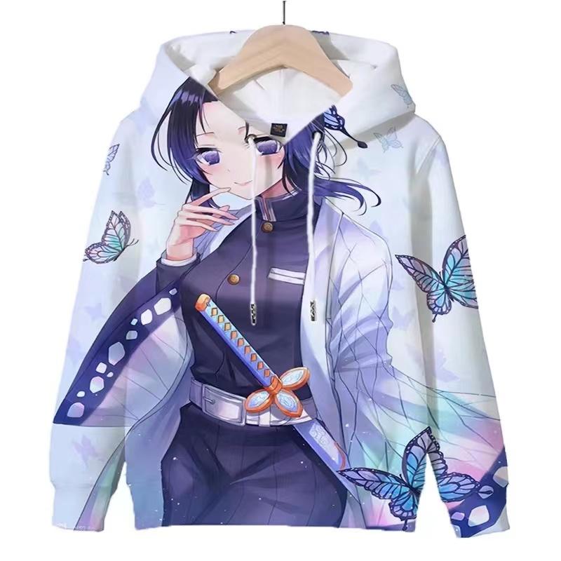 Sweat à capuche Anime Demon Slayer 2024 Kamado Nezuko Pullover à capuche confortable à col rond pour hommes et femmes