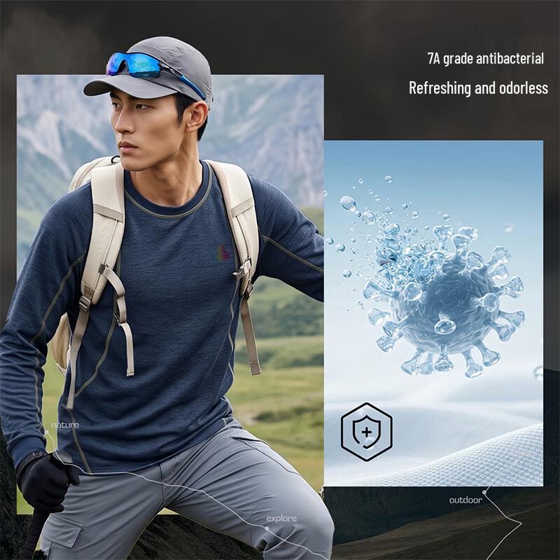 PEAK Outdoor Thermal Long-Sleeve Base Layer with Wool and Silk