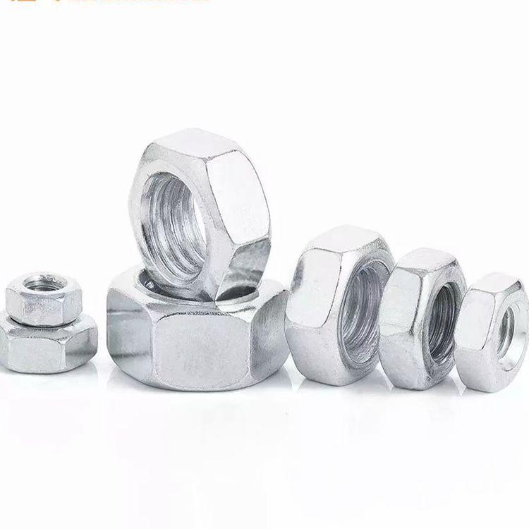 White Fine Thread M10*1.0 Hex Nut for Lighting Hardware