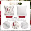 2Pcs Red Stripe Christmas Tree Polka Dot Ornament Christmas Throw Pillow Covers Gray Snowflake Star Cushion Case Winter