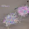 1Box Nail Glitter Powder Silver Glitter Iridescent Flakes Sequins Super Shining Paillette Pigment Dust For Nails Decoration