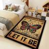 Vintage Butterfly Printed Carpet Nonslip Multi Function Carpet Living Room Rug Entrance Floor Mat Home Kitchen Hallway Decor