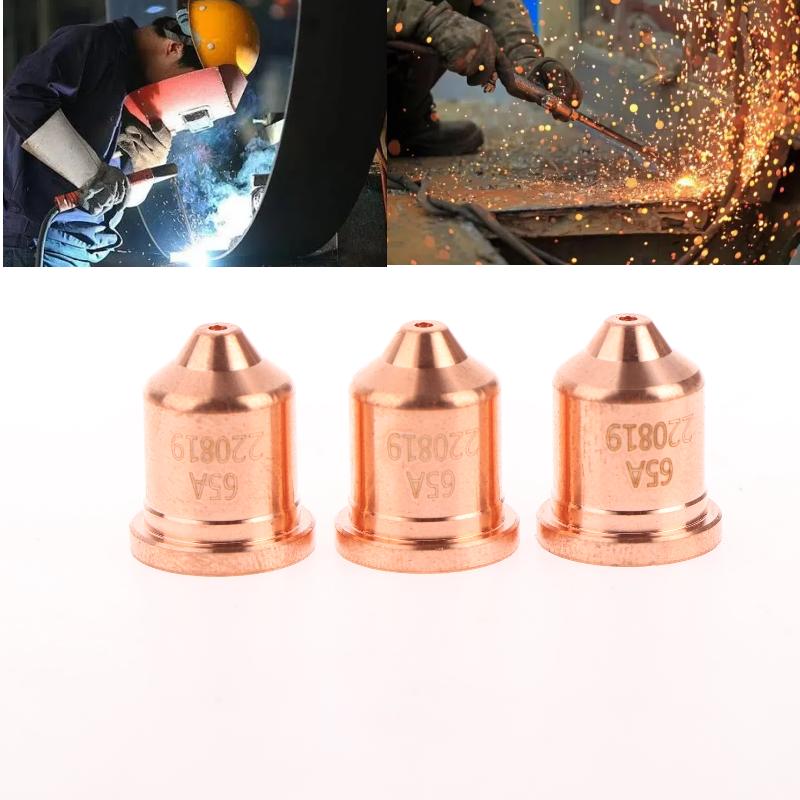1/3 Pcs Plasma Electrode Tip Brass 220819 Plasma Electrode Tip Set For Pmx 65 85 105 65A