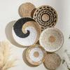Handmade Bohemian Woven Grass Wall Basket Set - Perfect for Living Room and B&B Entrance Decor