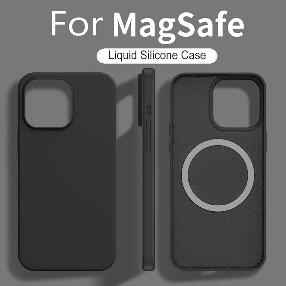 For Magsafe Liquid Silicone Magnetic Phone Case For iPhone 16 15 13 14 12 Pro Max Plus Cover For iphone 16 Pro Max Accessories
