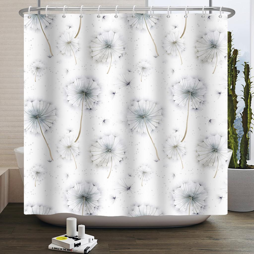 Bathroom Curtain with Fabric 180x180 Colorful Floral Spring Blossom Tree Boho Bathtub Waterproof Shower Curtains With Hooks