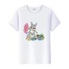 Freizeitkleidung Damen Y2K T-Shirt Lockere Oberteile Disney Cartoon Bambi Thumper Grafik-T-Shirt Sommer Damenblusen Herren Weiß Y2K T-Shirts