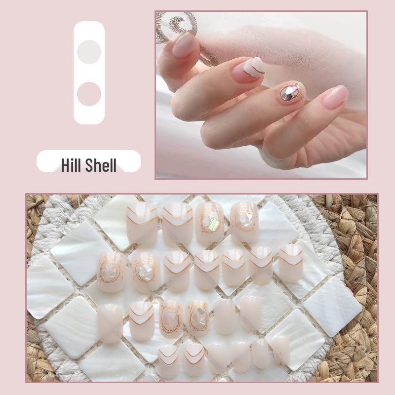 

Многоразовые маникюрные патчи Youduo с готовым дизайном - Свежий дизайн ракушки для девочек