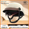 Certified Unisex Electric Vehicle Helmet - Lightweight, Sun-Protective, All-Season Motorcycle Half Helmet for Adults