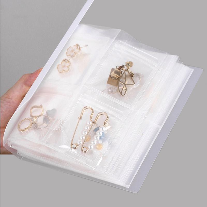 Flip Page Calendar Style Jewelry Box, Transparent Table Anti Oxidation, Earring Necklace Organizer Artifact
