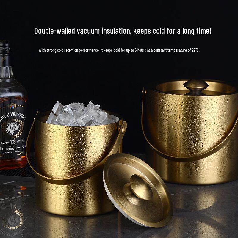 Stainless Steel Portable Insulated Ice Bucket