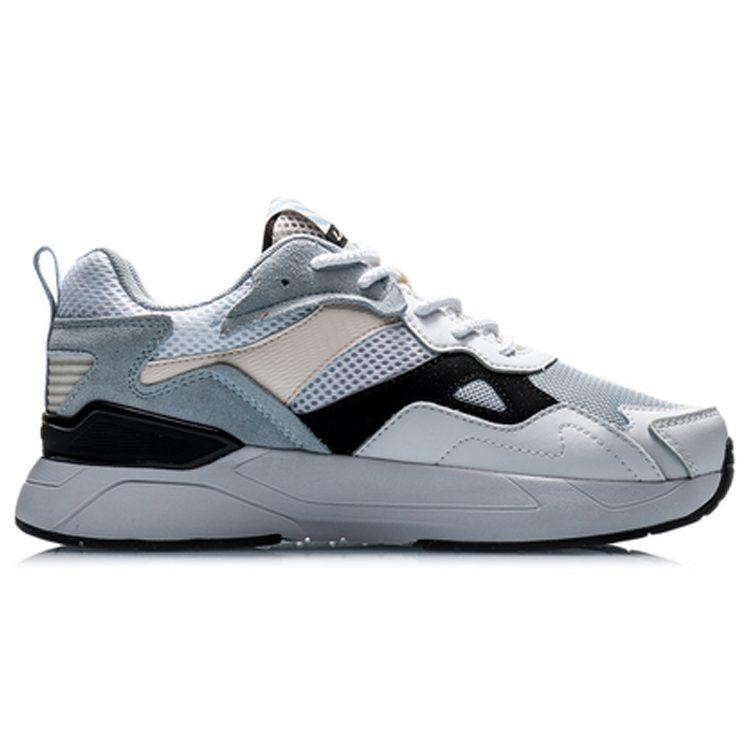 Li Ning Honor 2020 Slip Resistant Abrasion Resistant Low Top Sports Casual Shoes Women's White Blue AGCQ172-4