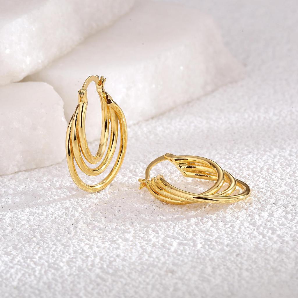 Matte Gold & Silver Hong Kong Style Designer Earrings for Women - European, American, & Korean Minimalist Collection