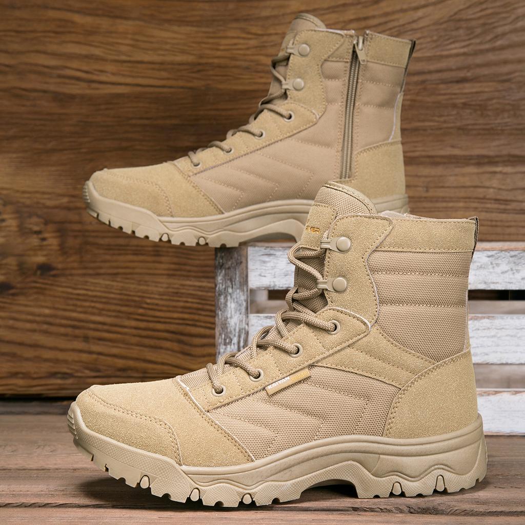 Large Size Combat Boots Men's High Top Hiking Boots Special Department Desert Boots Men's Outdoor Field Boots Men's
