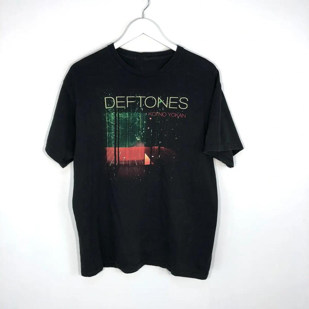 Vtg Deftones Koi No Yokan Cotton Full Size Black Tee Shirt For Men Women Unisex T-Shirt S