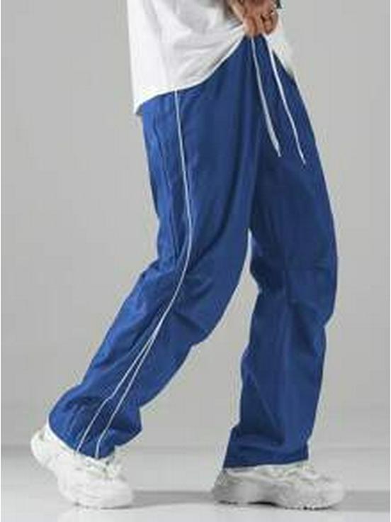 

High Street 2025 Men s Parachute Striped Quick-Dry Casual Workwear Pants XXL