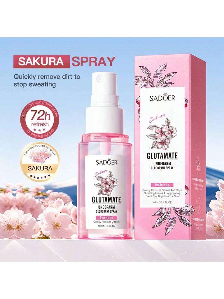 1pc Cherry Blossom Underarm Deodorant Spray, Odor Eliminating, Personal Care, Quickly Stops Sweating