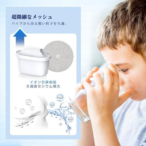 Replacement cartridges for water purifiers, high-removal resin, Japanese specifications, set of 6 [BRITA MAXTRA] filter cartridges for water purifiers