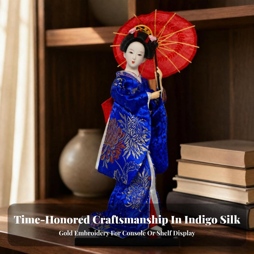 Japanese Geisha Decorative Doll Elegant for Cultural Decor