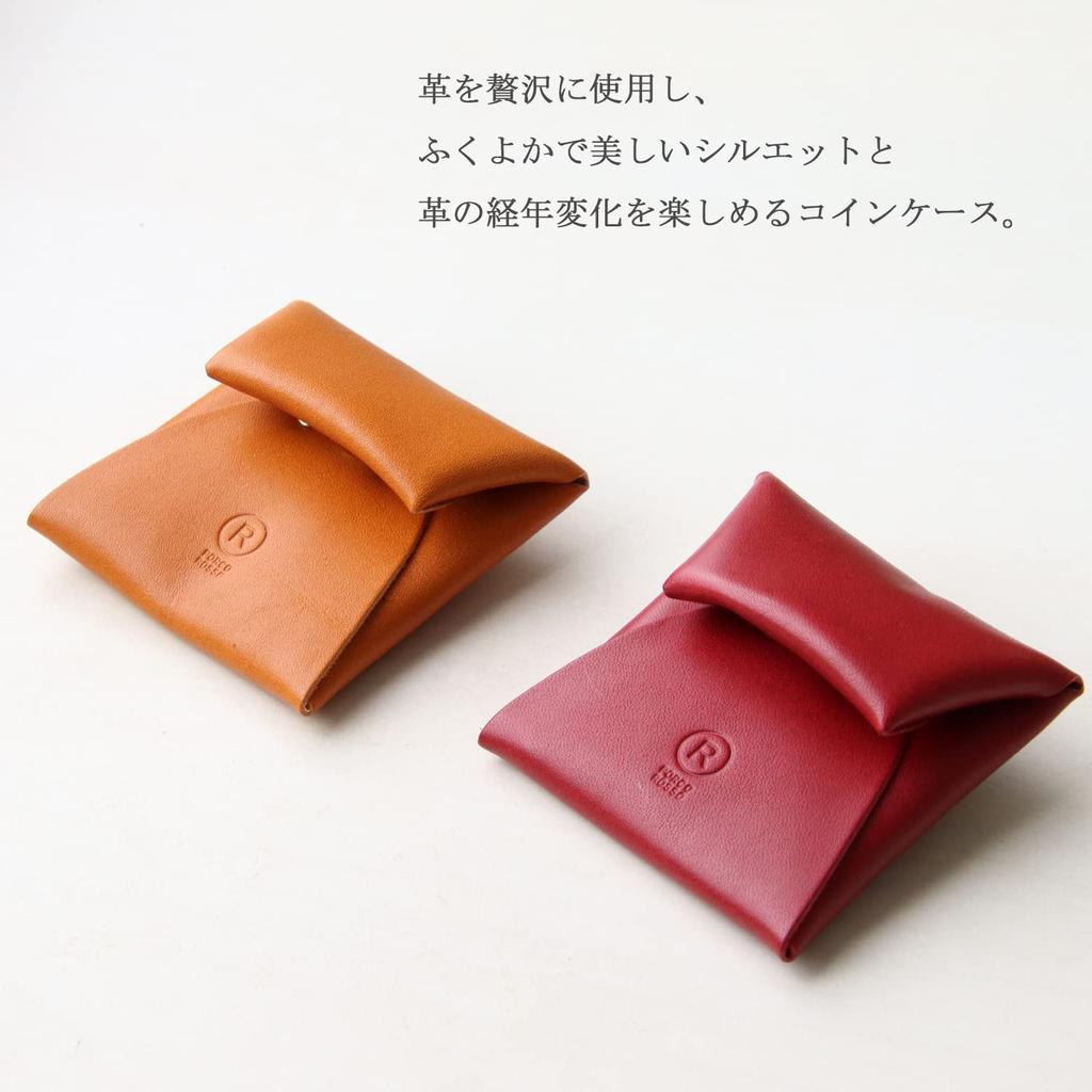 PORCO ROSSO Coin Case Leather Coin Purse Small Brand Porco Rosso Genuine Leather Tochigi Leather Made In Japan Leather Red Men's Women's Men's Women's