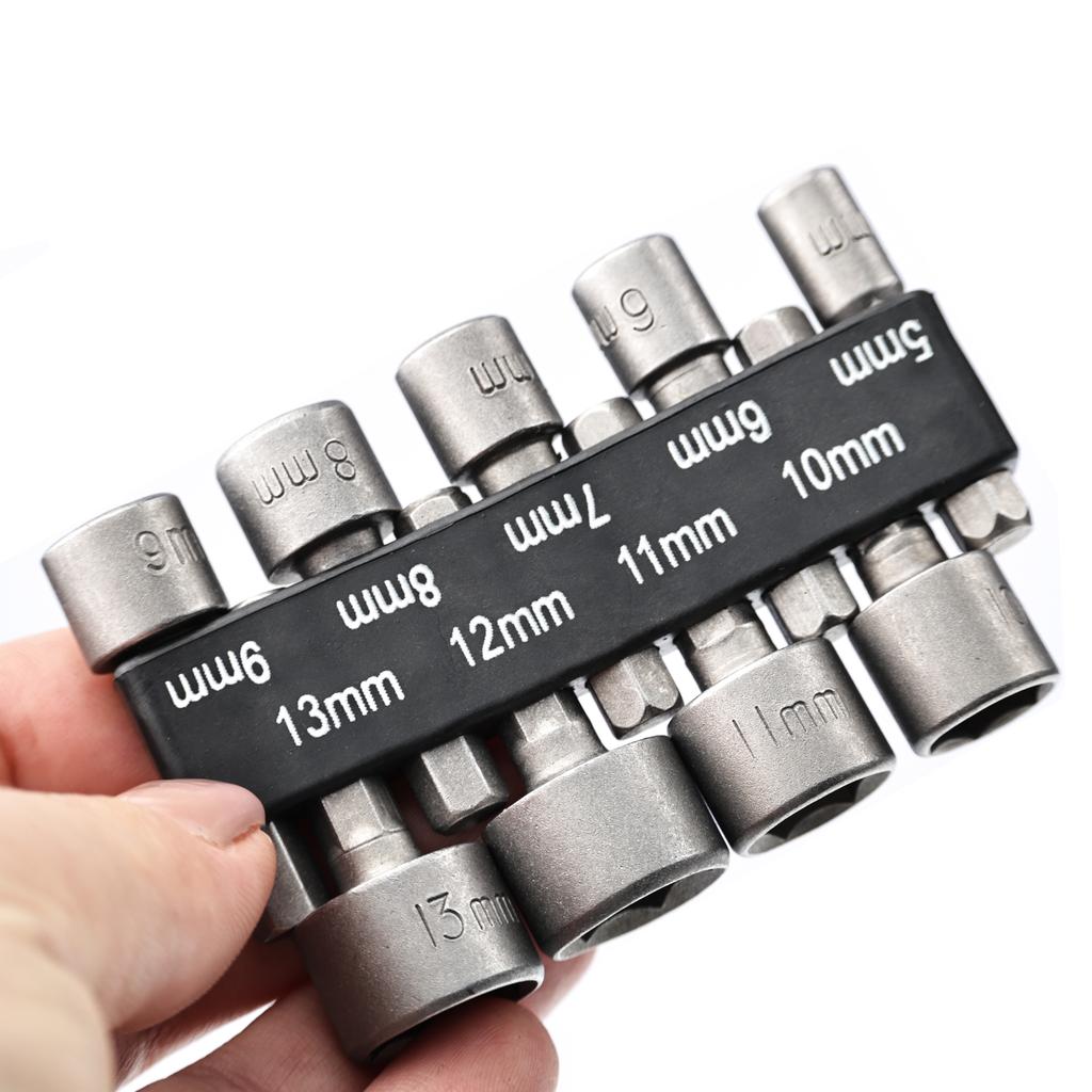 Rosfix Sockets 5-13mm, 1/4 mount 9pcs.
