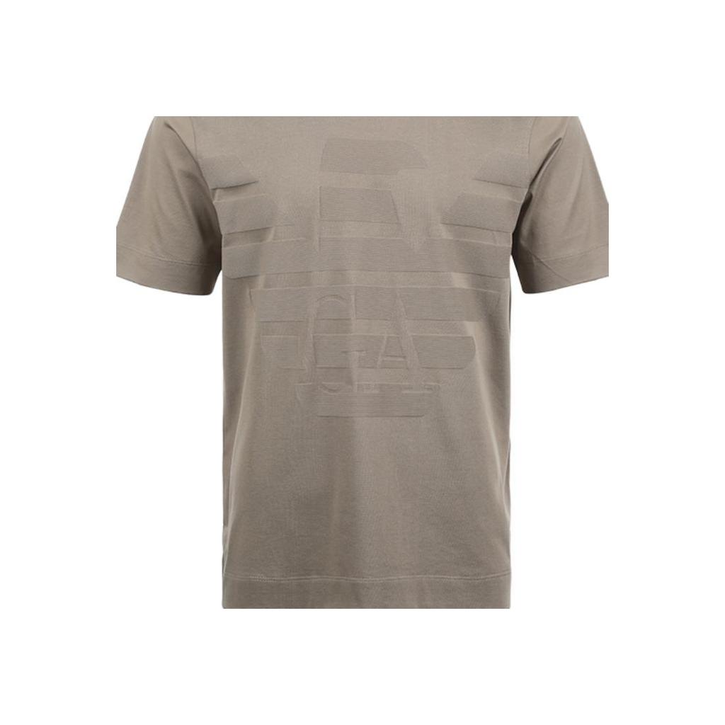 Emporio Armani Ss25 Eagle Pattern Printed Short Sleeve T-Shirt Men Tops Light-Brown EM000943-AF10762-F6085