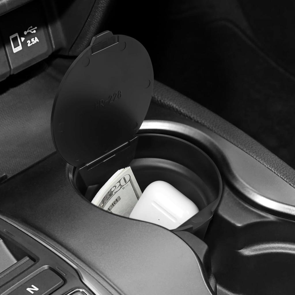 Center Console Cup Holder Compatible With Honda Pilot 2016- & Ridgeline - & Passport - Accessories ABS Material Ert Storage Box Interior Armrest