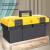 Heavy Duty Thickened Plastic Tool Box With Clear Compartments And Secure Latch Perfect For Home Garage Diy Repair Work