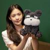 Wholesale 20cm Lovely Dog Plush Toy Stuffed Animal Black Grey Sitting Puppy Plushies Very Soft Cuddly Doll Girl Birthday Gifts