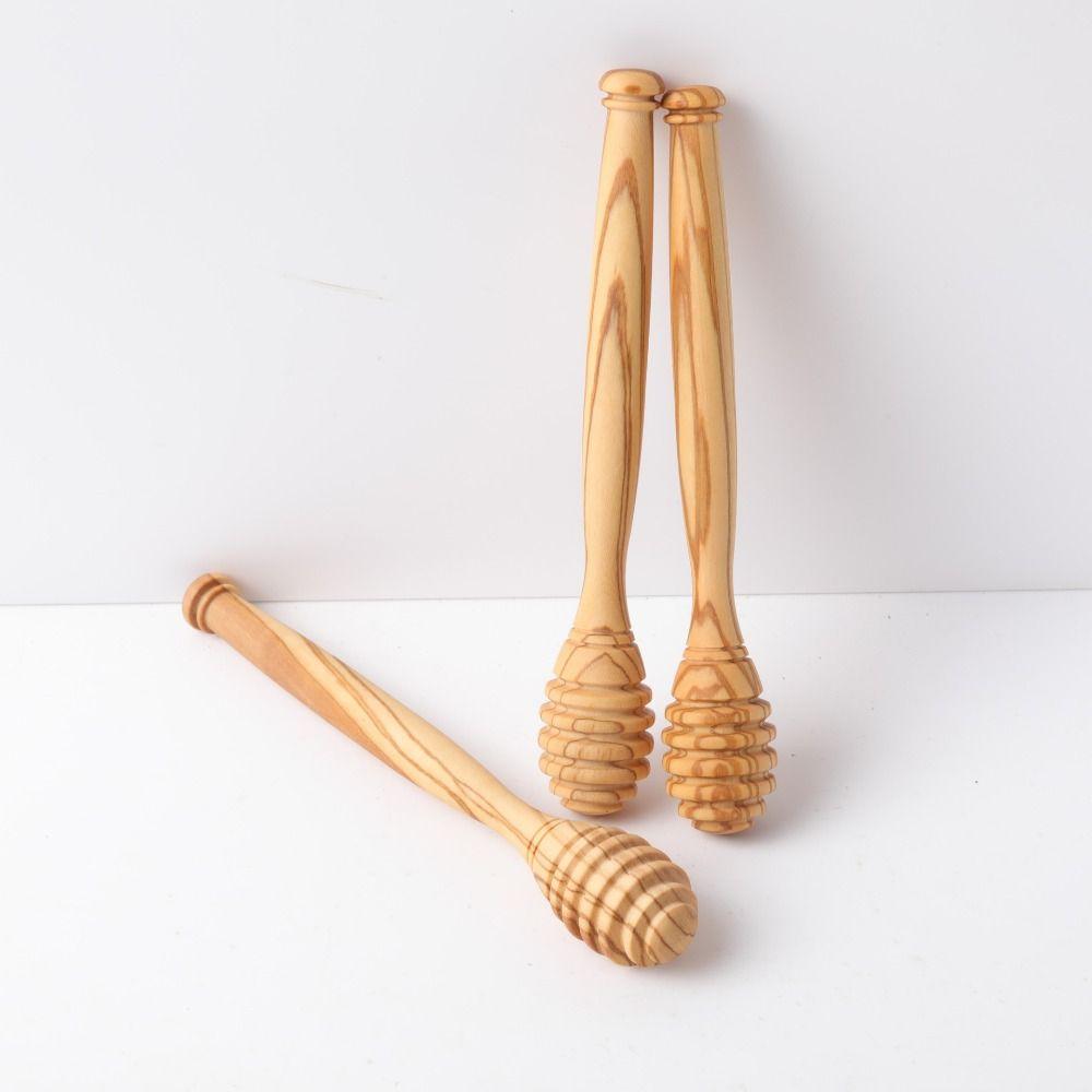 Natural Wood Wooden Honey Dipper Handmade Wooden Honey Stirrer Honey Stirrer Spoon  For Jars