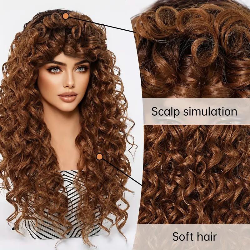 Womens Small Curly Wig Rose Net African High Temperature Fiber Cap