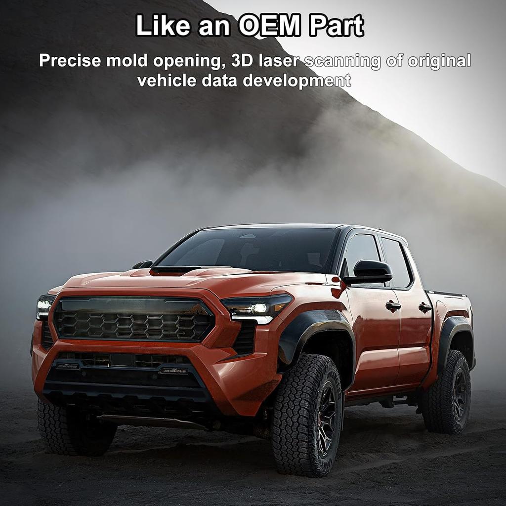 Front Side Grille Patch Decor Compatible With 2024 2025 2026 Toyota Tacoma - Enhances Truck'S Style  Fit 4Th Gen Tacoma Accessories Front Headlight