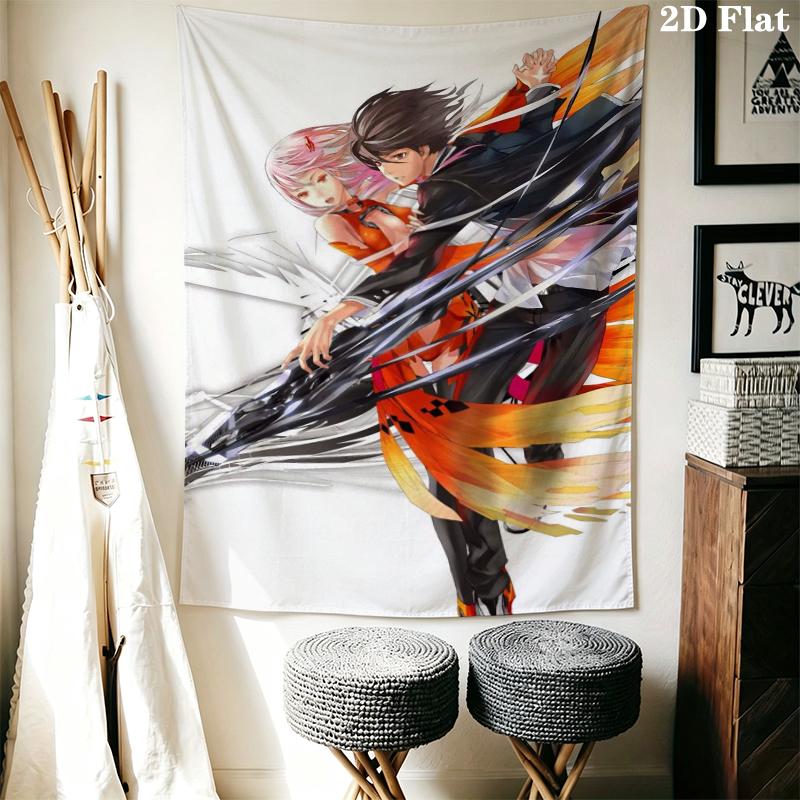 Guilty Crown Wall Tapestry Aesthetic Wall Hanging Printed Fabric Blanket Decorative Tapestries for Bedroom Living Room Home Decor