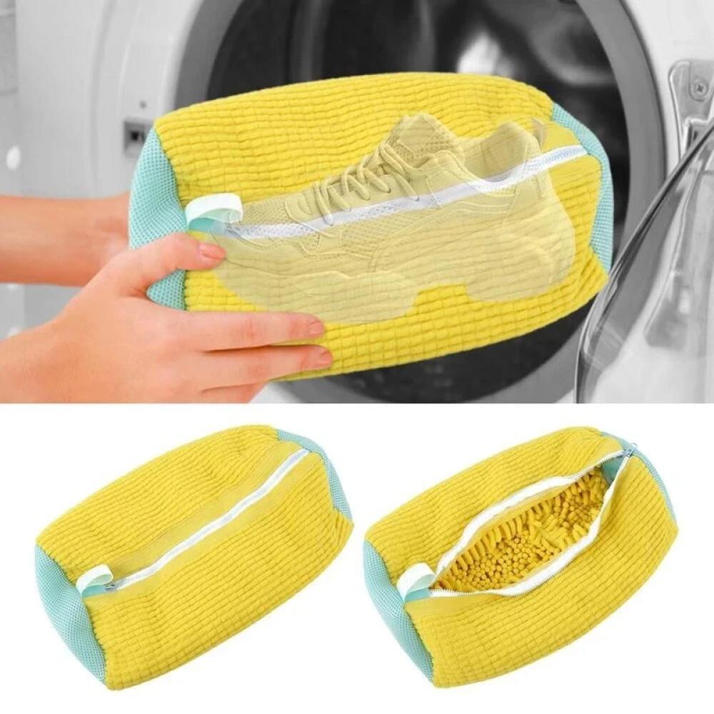 Cotton Laundry Shoe Bag Washable Anti Deformation Storage Pouch Soft Fiber Dirt Removable ForSneakersTravelOrganizer Laundry Bag