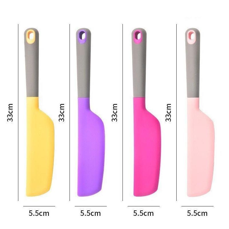 Silicone Baking Spatula Non-stick Butter Jam Cream Spatula Cake Decoration Tool Heat-resistant Kitchen Cooking Tools