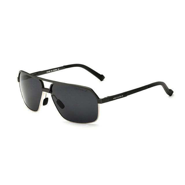 VEITHDIA Aluminum Magnesium Alloy Polarized Sunglasses Men Square Vintage Male Sun Glasses 6521