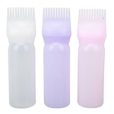 3-teiliges Haarfärbemittel-Applikator-Flasche für den Heimsalon, Wurzelkamm, Haaröl-Applikator mit Skala, Styling-Tool