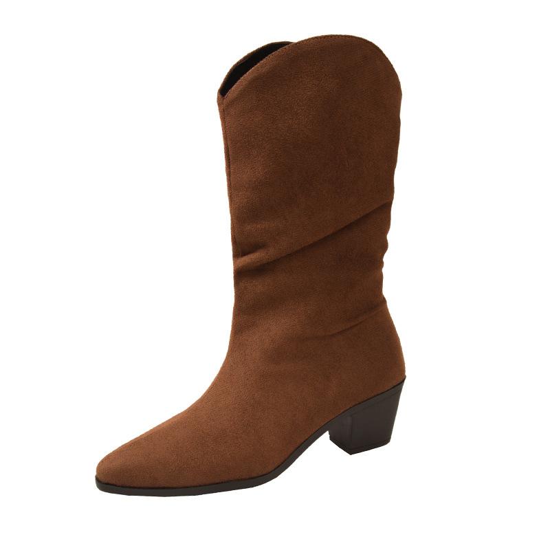 

Ботинки Martin, штабелируемые ботинки, женские ботинки средней высоты, осенне-зимние, новые, толстые, заостренные каблуки, ретро, женские, модные, короткие ботинки 42