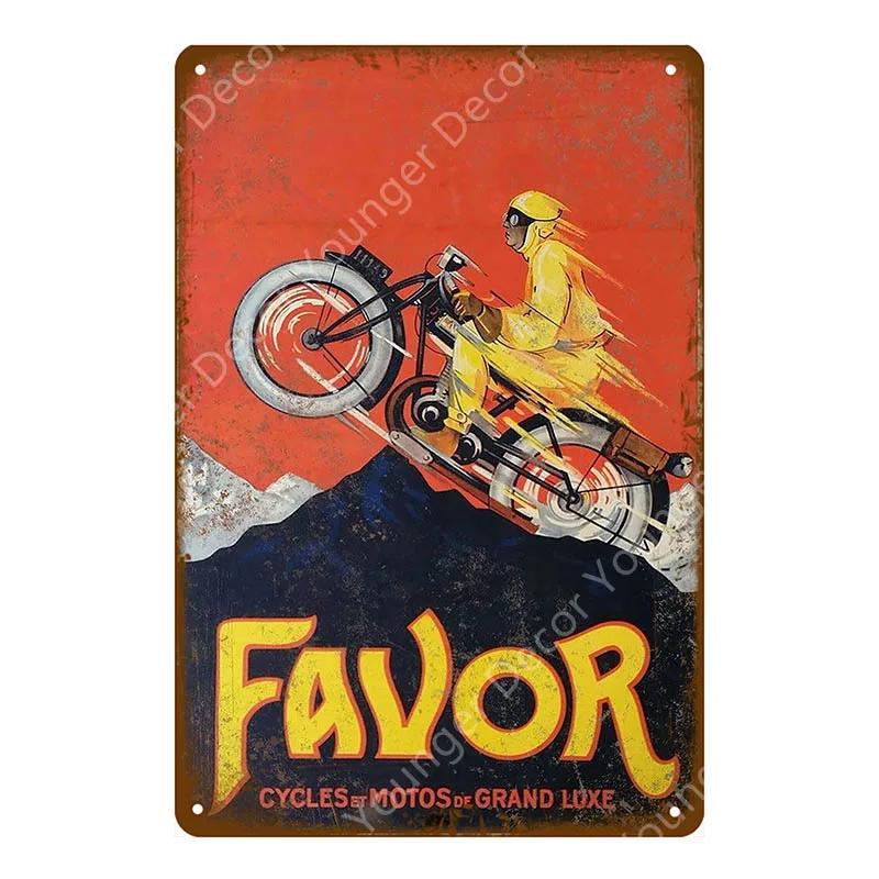 Dirt Bike Metal Poster Retro Motorcycle Races Plaque Wall Art Painting Plate Pub Bar Garage Home Decor Isle Of Man Signs YI-179