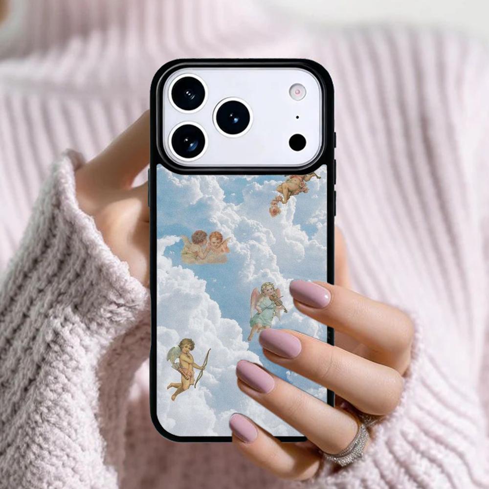 Baby Angels Aesthetic Phone Case For Apple iPhone 17 Air 16E 15 14 Plus 13 12 11 Pro Max Mini Funda Cover
