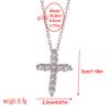 Strass Kreuz Anhänger Halskette Geburtstagsparty Schmuck Geschenke Verlobung Einfache Zubehör Mode Choker Reise