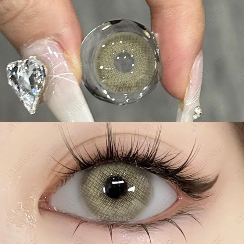 

Eyeshare Brown Contact Lens Natural Cyprus Contact Lenses for Eyes Yearly Use 2pcs 14.2mm