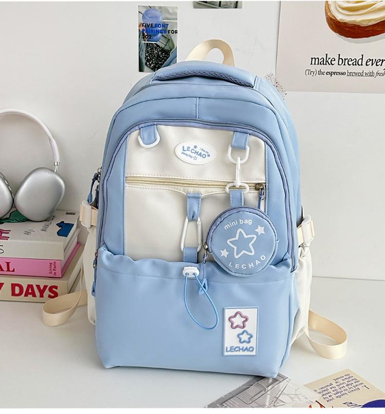 Schoolbag New College Style Cute School Bag Junior High School Student High School Student Lightweight Backpack Girl Large Capacity Backpack