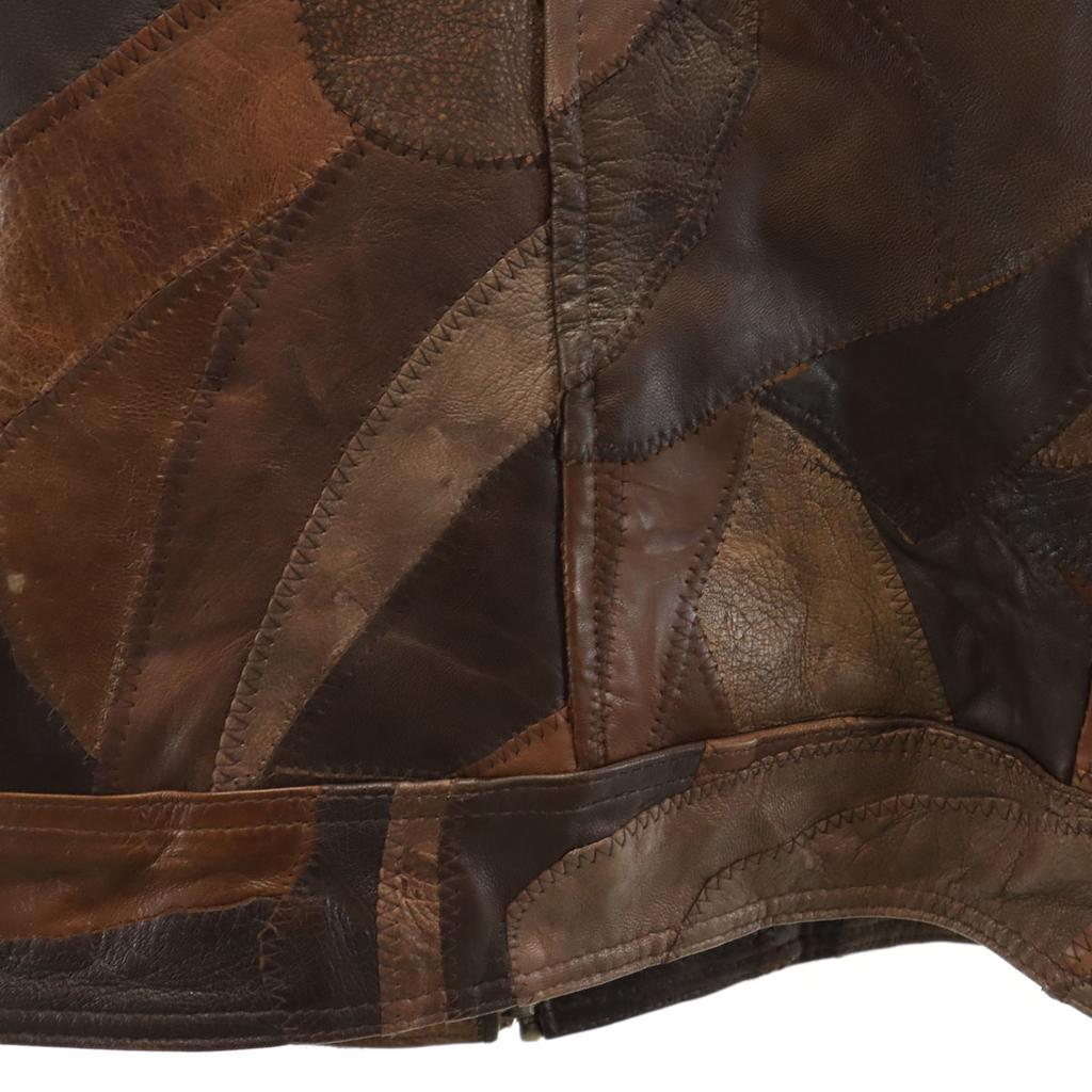 HYSTERIC LEATHER Mouton Collar Patchwork Leather Jacket Hysteric Glamor Women Used