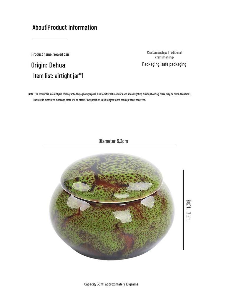 Rock Mountain Mini Sealed Tea Caddy & Makeup Dispenser: Scented Powder Bottle, Face Cream, Lipstick, Rouge Powder Box