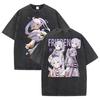 Hot Sale Anime Peripherals Frieren: Beyond Journey's End Graphic Print T-Shirt Men Women Streetwear Fashion Vintage Washed Cotton Summer New Tee