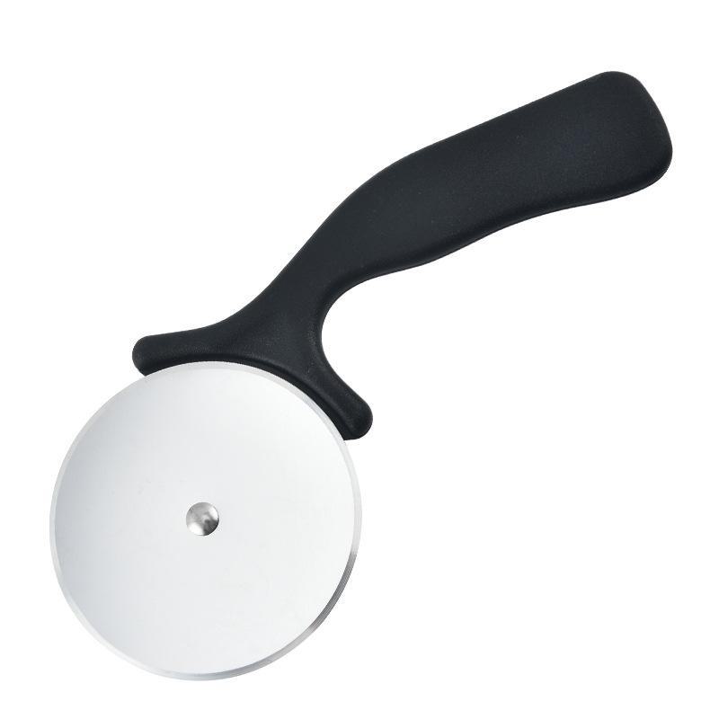 

Маленький нож для пиццы с пластиковой ручкой и колесом из нержавеющей стали чёрный