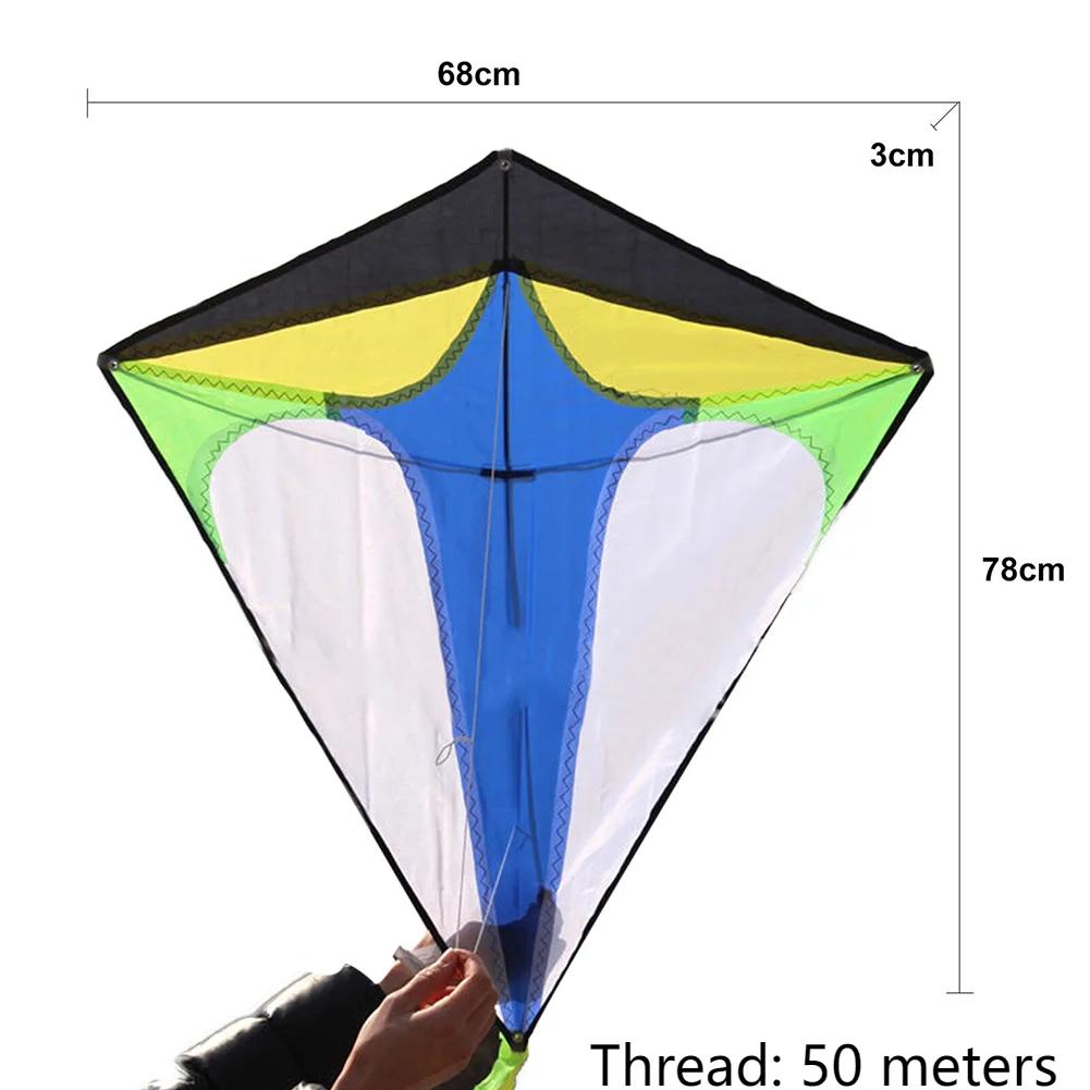 Pipa de Linha Única com Cauda Longa Pipa em Forma de Diamante Fácil de Voar Pipa de Voo Colorida Melhora a Coordenação para Crianças Brinquedos para Crianças